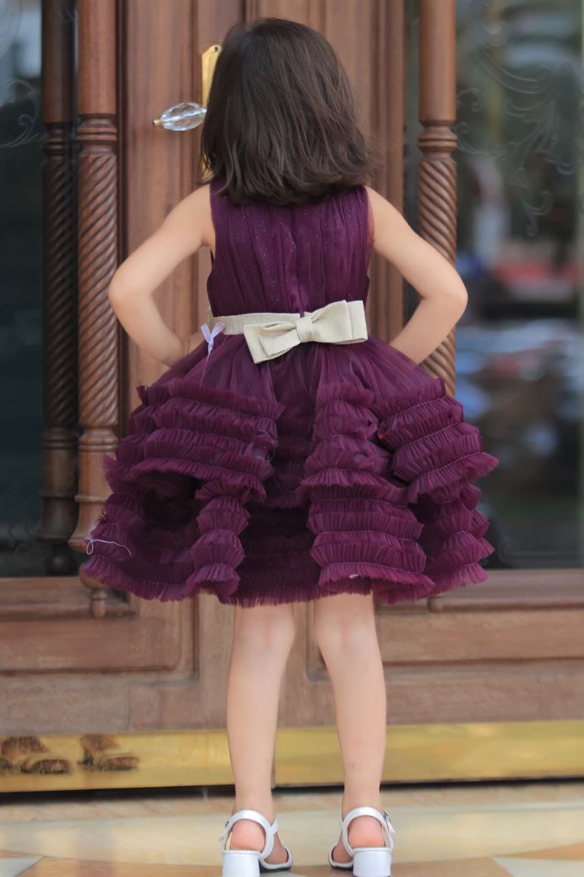 Kasandra Deep Purple Kids Dress