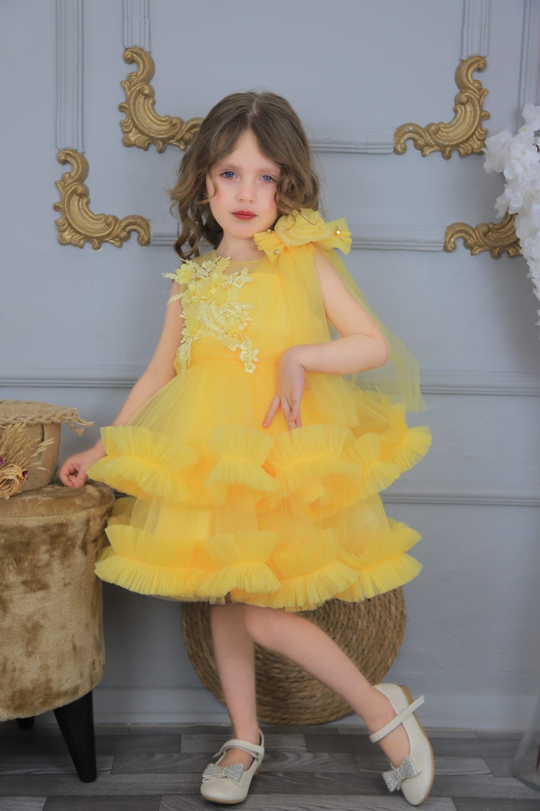 Marie Girls Ruffle Party Dress