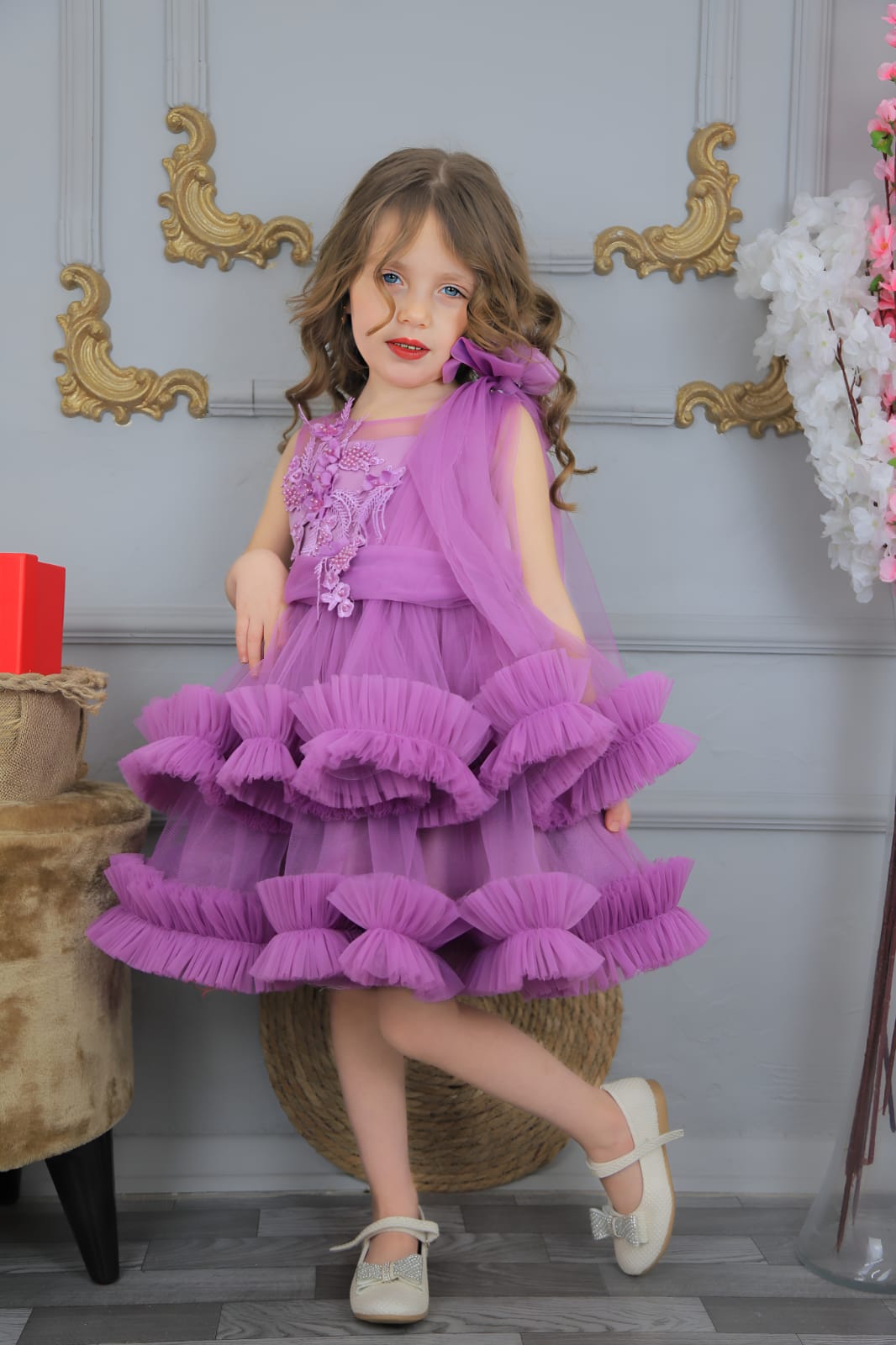 Marie Girls Ruffle Party Dress