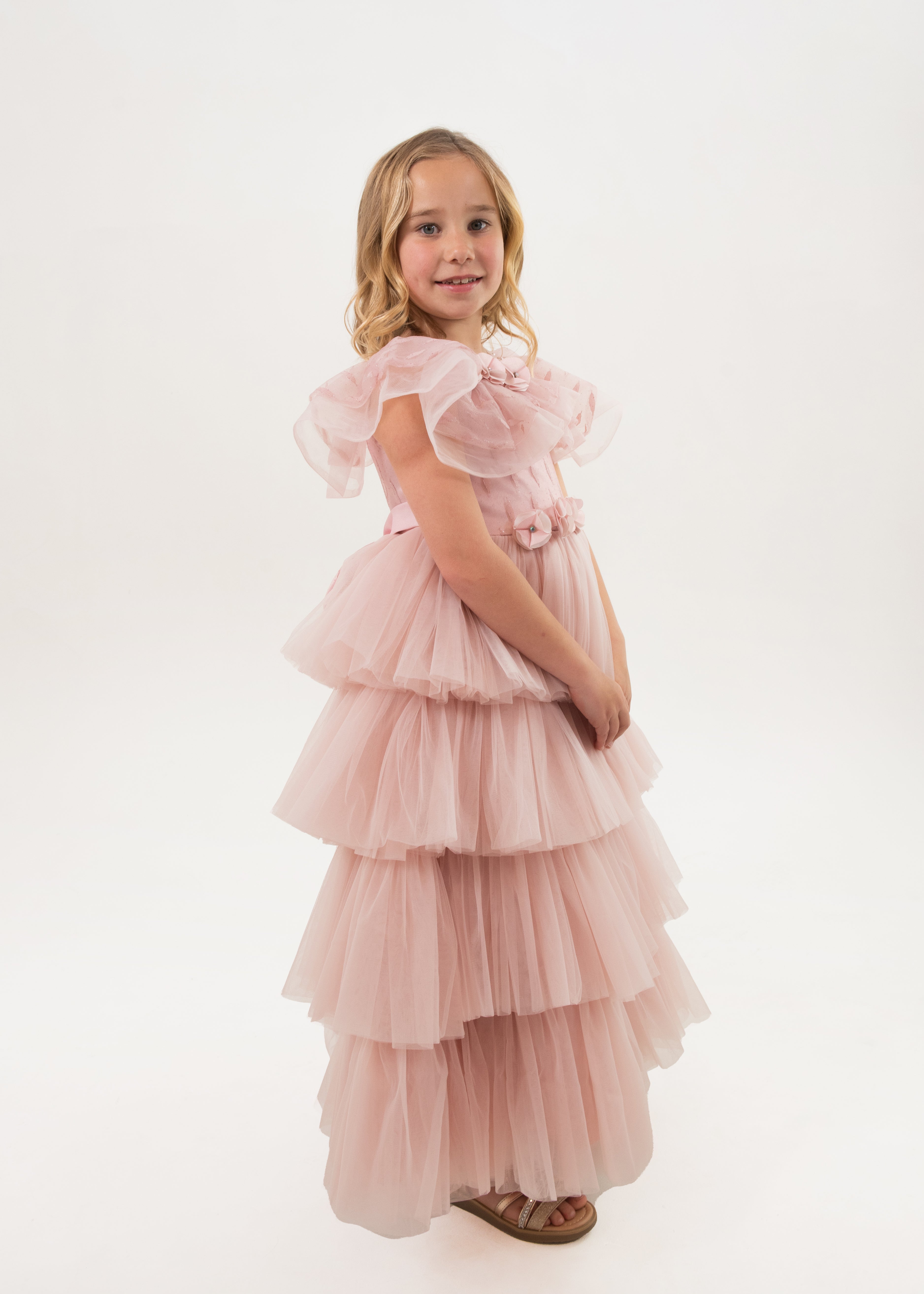 Princess Ava Tiered Tulle Gown for Kids