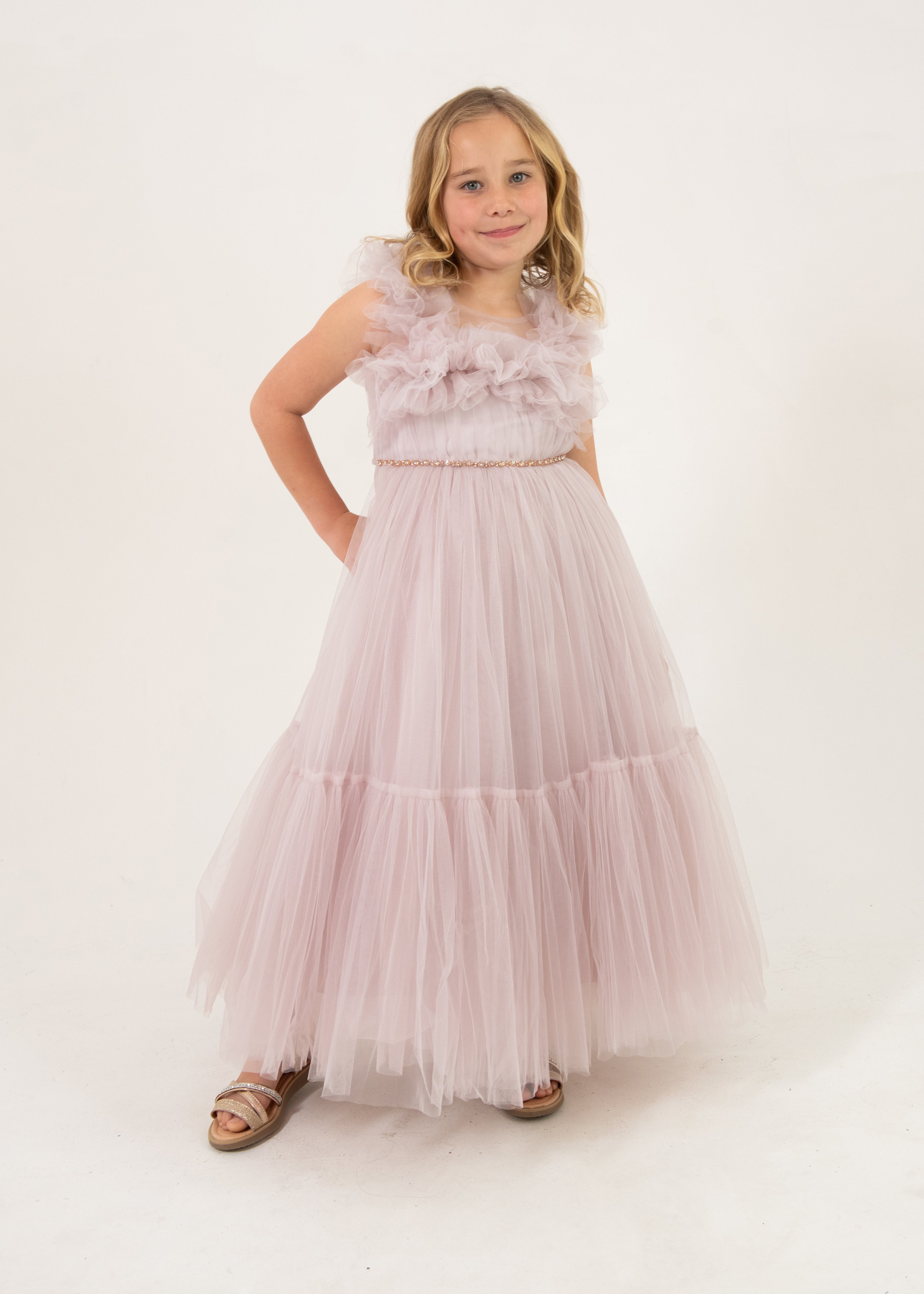 Diana Mauve Kids Maxi Dress