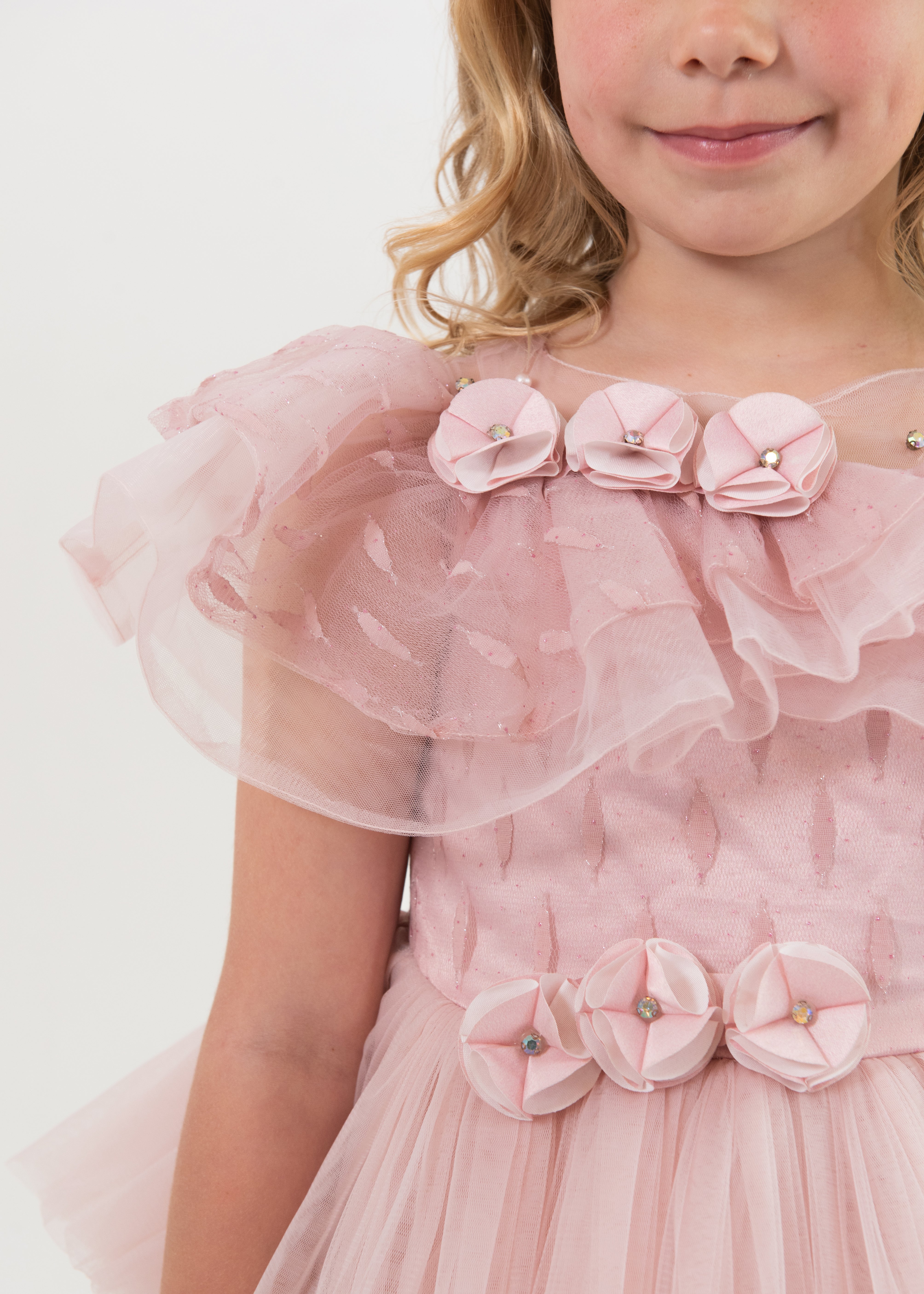 Princess Ava Tiered Tulle Gown for Kids