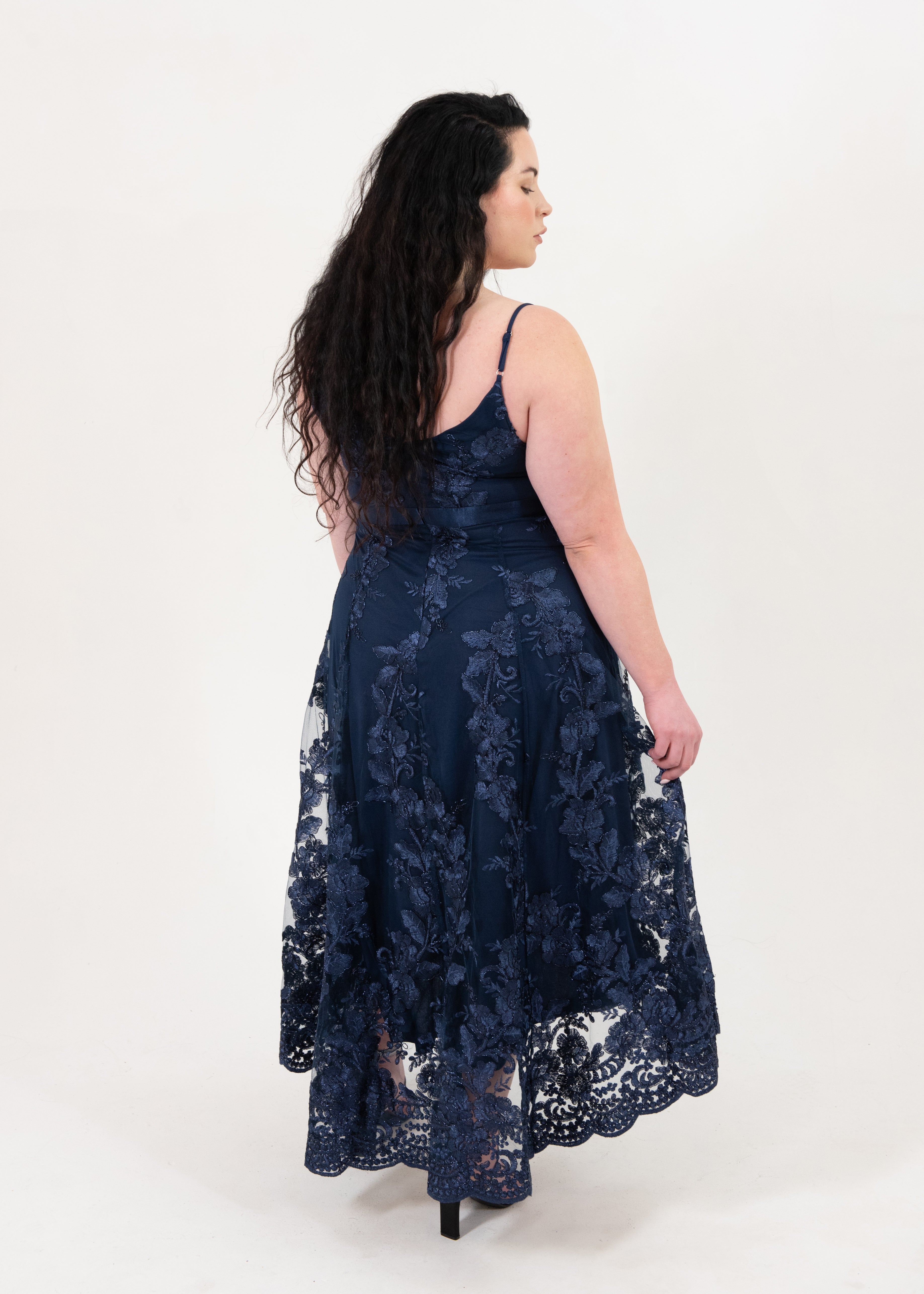 Emma Enchanted Midnight Spaghetti Lace Dress