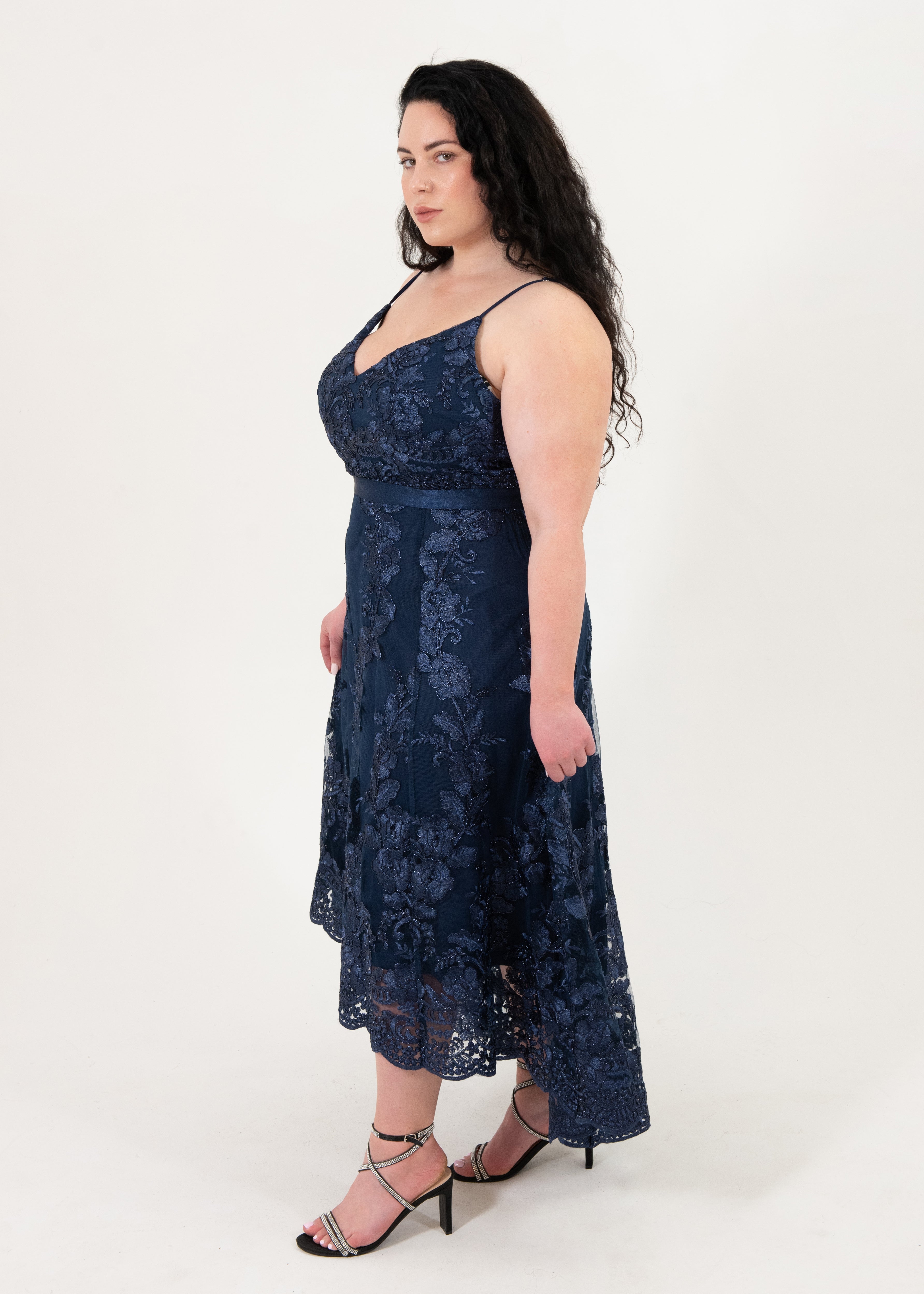 Emma Enchanted Midnight Spaghetti Lace Dress