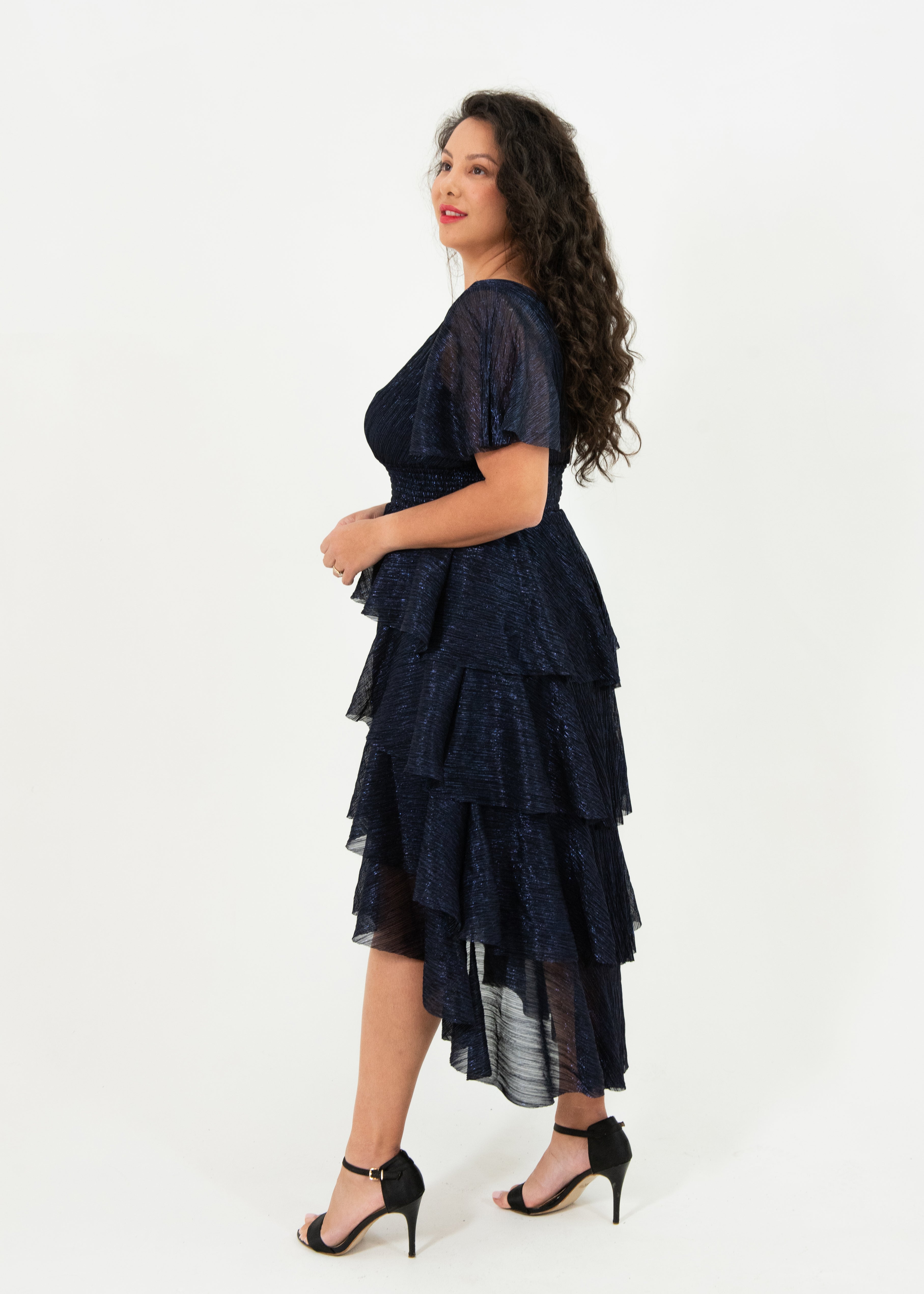 Mahana Crinkle Hi-Low Plus Size Dress