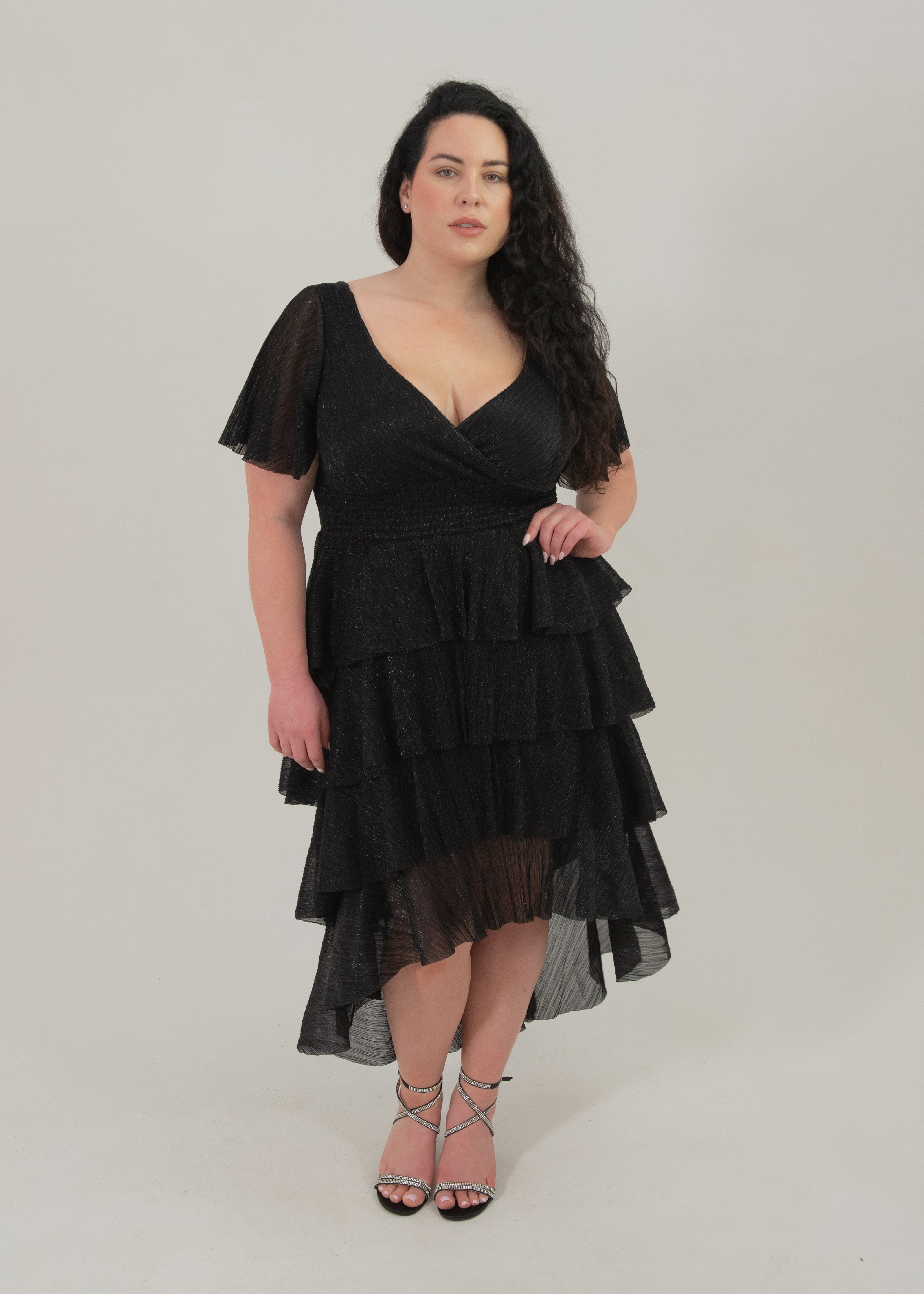 Mahana Crinkle Hi-Low Plus Size Dress