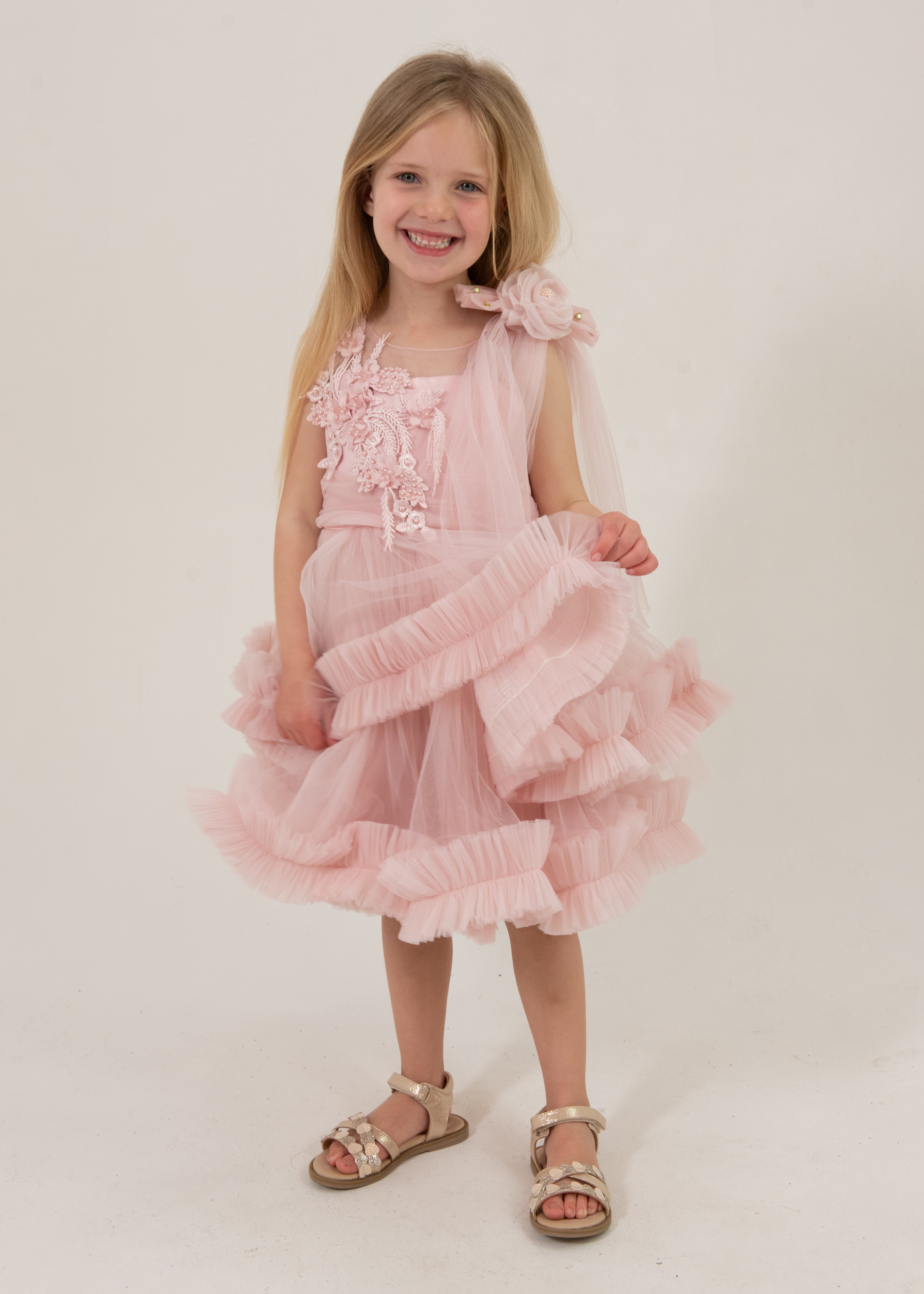 Marie Girls Ruffle Party Dress