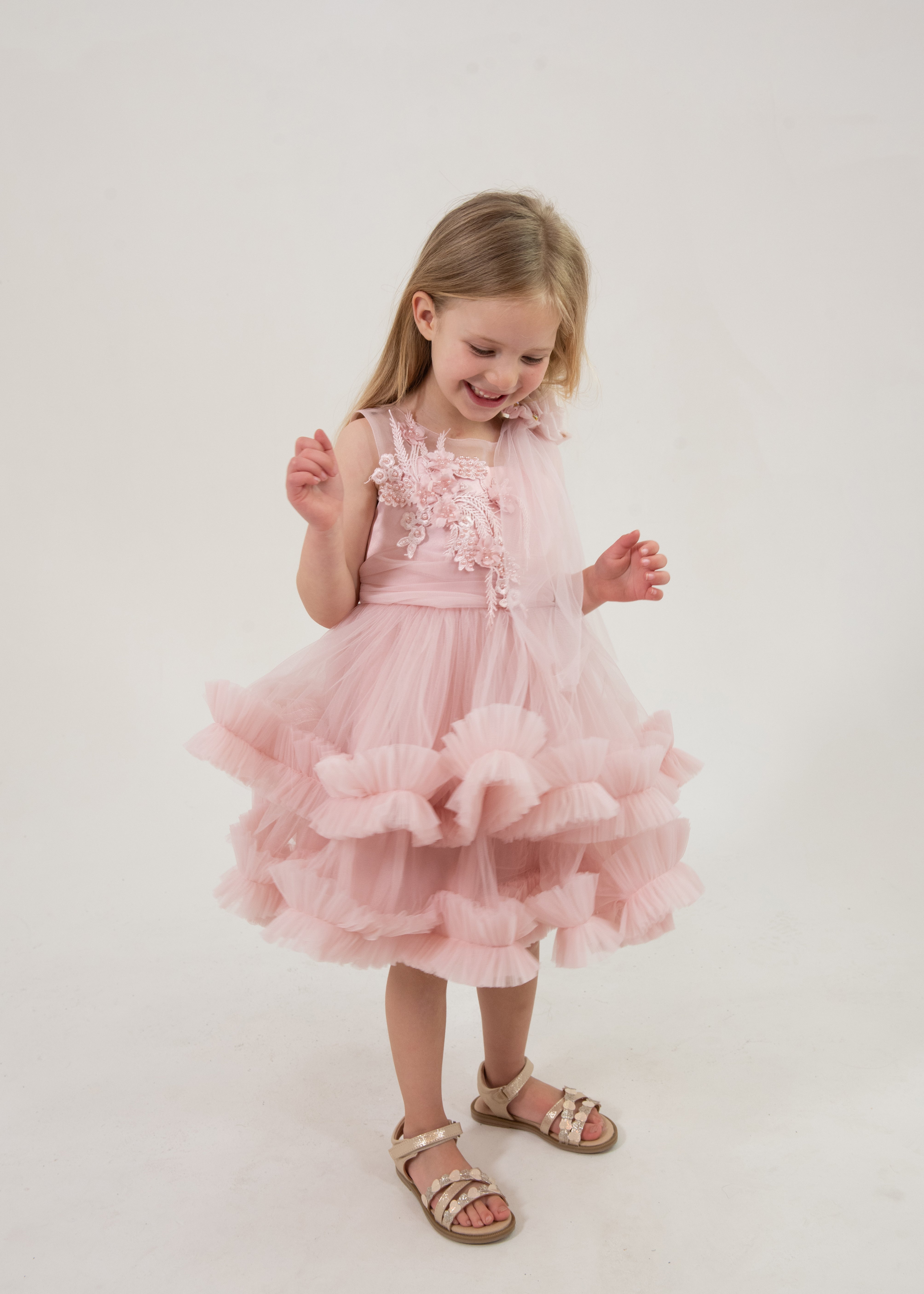 Marie Girls Ruffle Party Dress