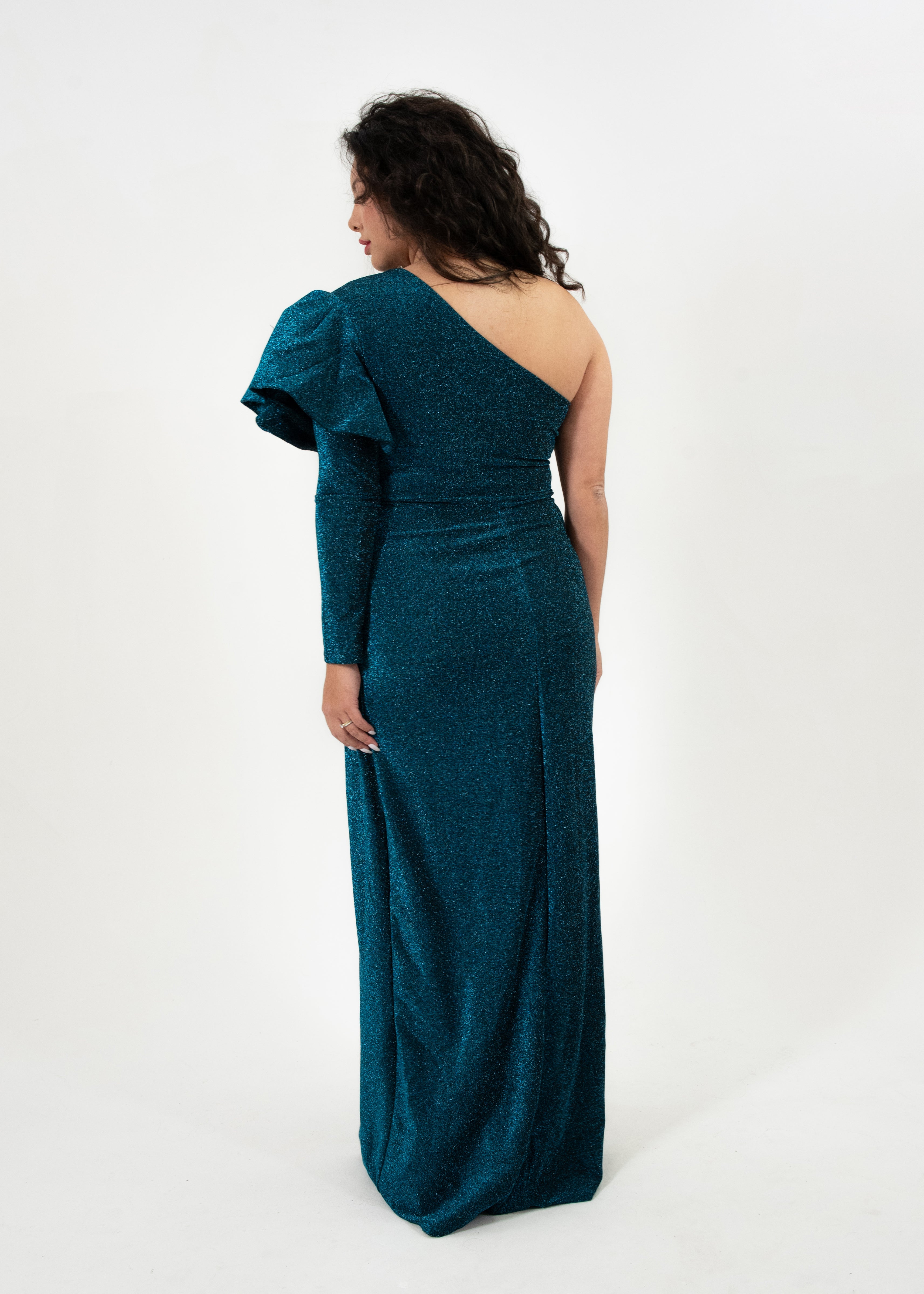 Brinah One Shoulder Plus Size Maxi Dress