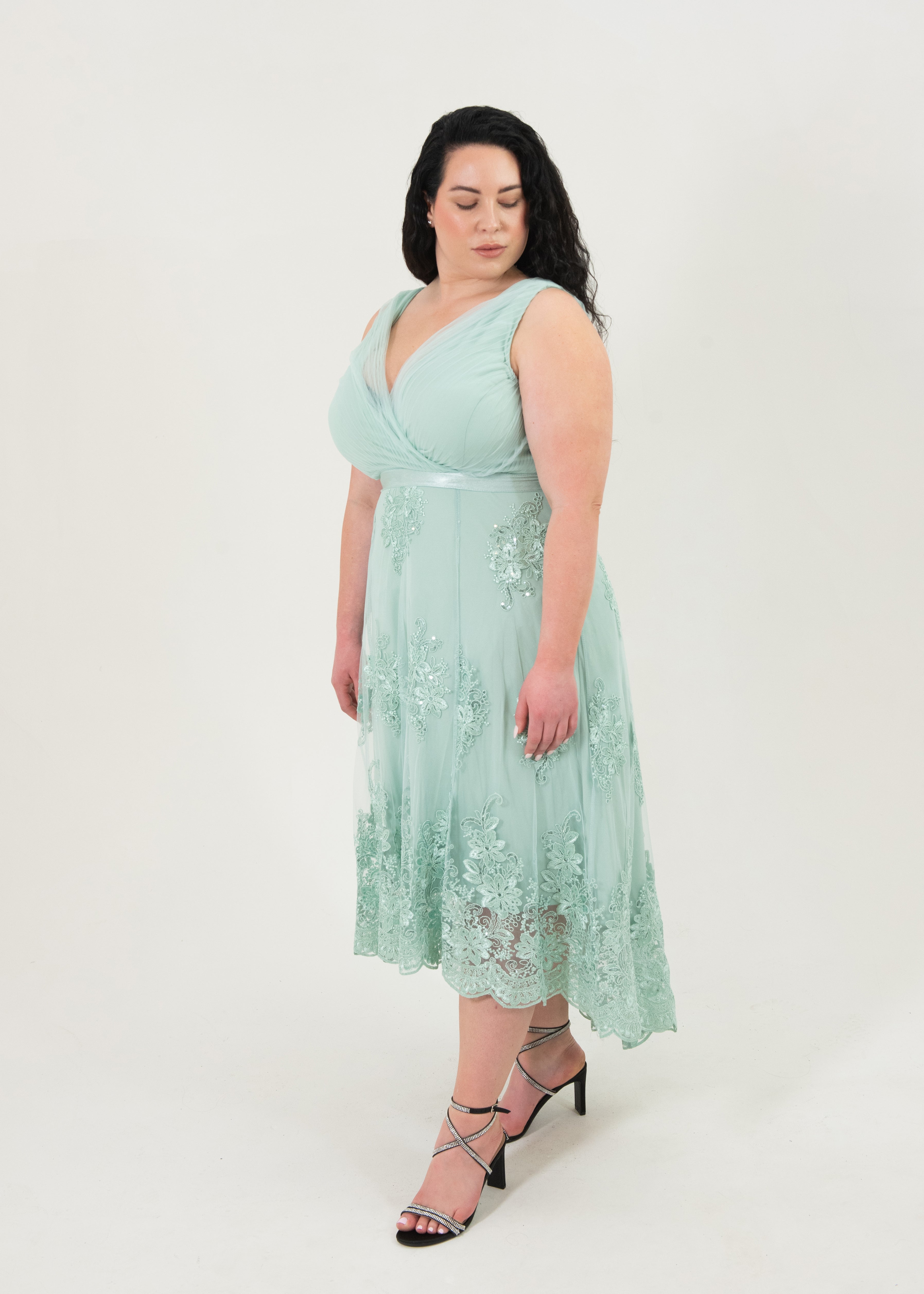 Minty Mandy Lace Dress