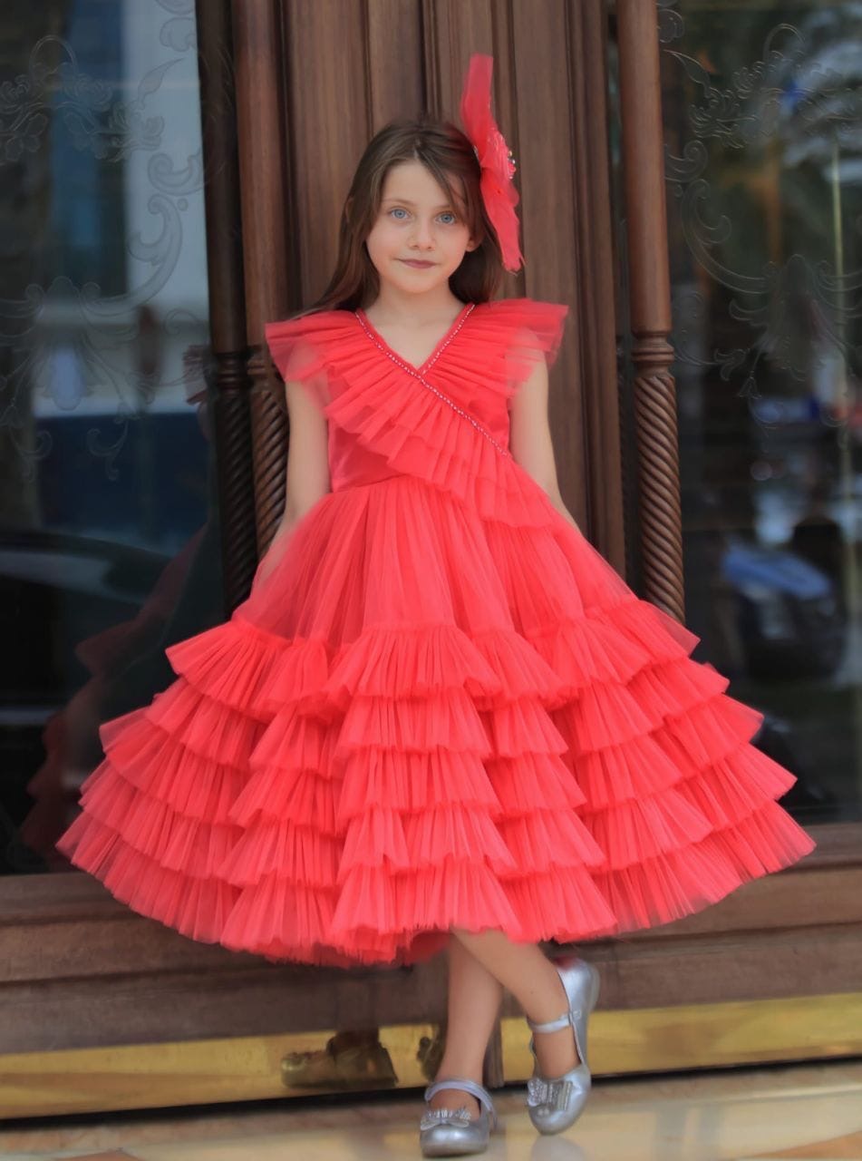 Fiona Kids Red Dress