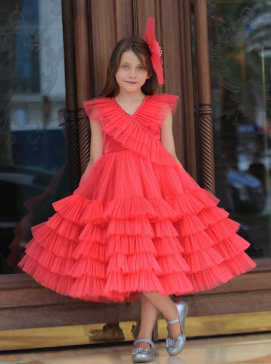 Fiona Kids Red Dress